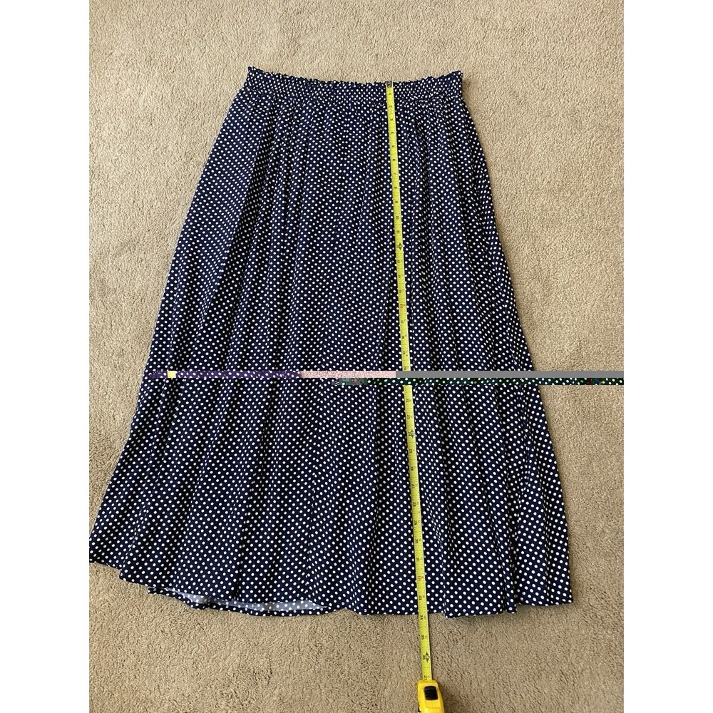 Vintage Lee David 80’s Skirt Suit Set Navy White Polka Dot Grandmacore Size 20W - Picture 14 of 16